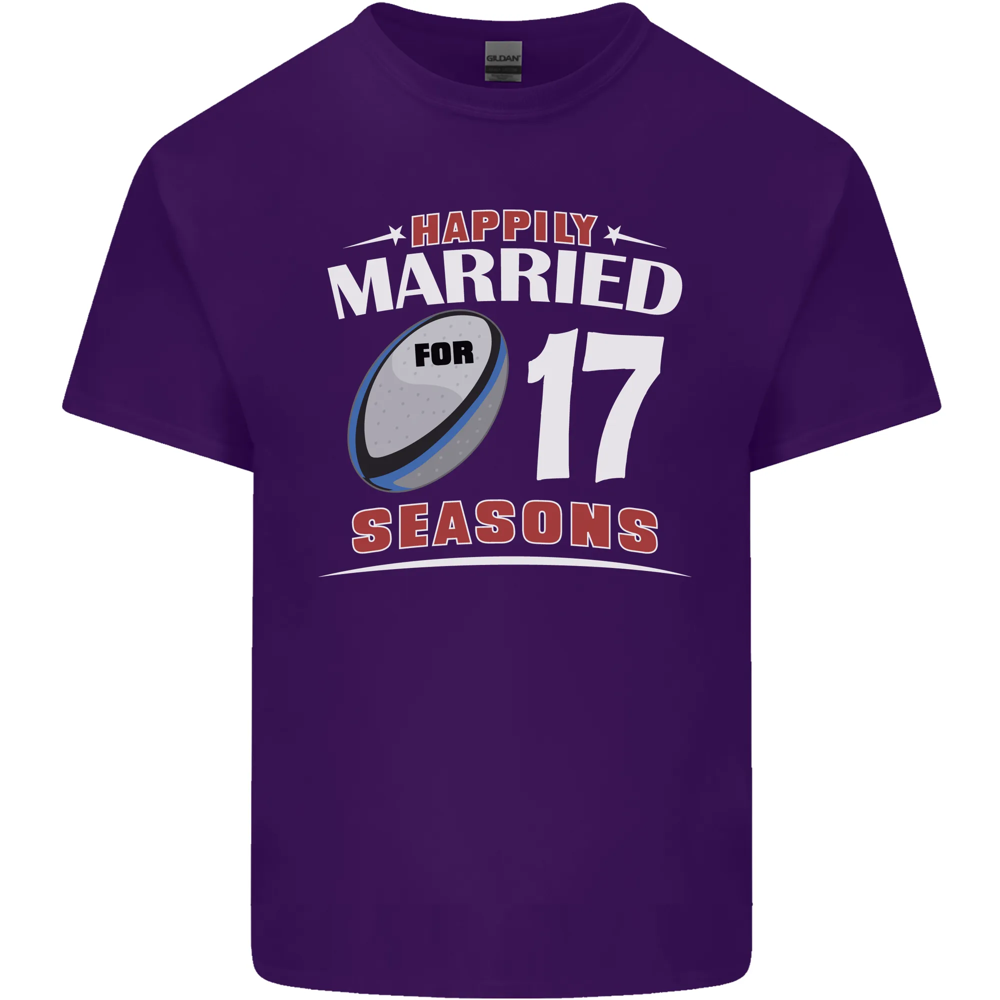 17 Year Wedding Anniversary 17th Rugby Mens Light Cotton T-Shirt