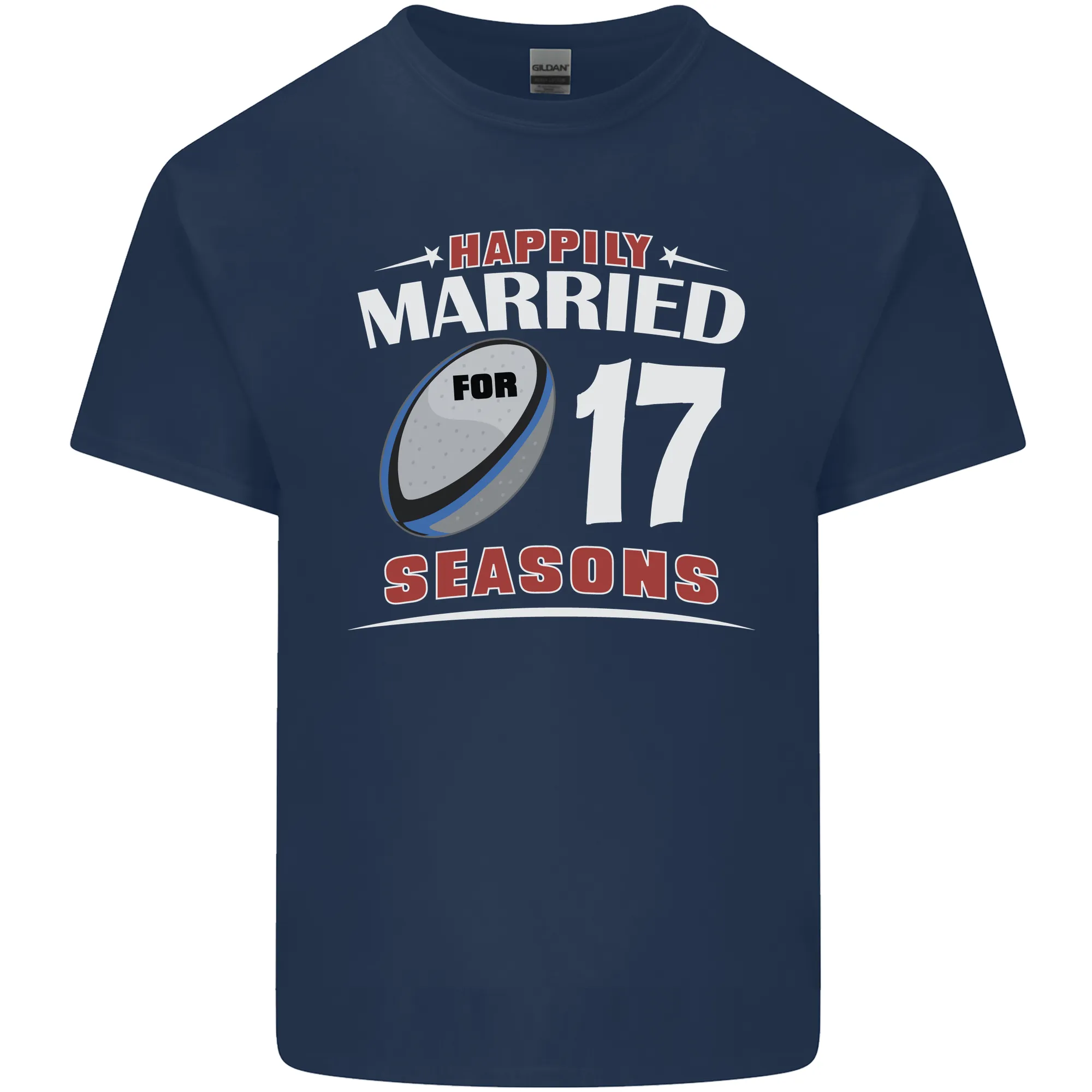 17 Year Wedding Anniversary 17th Rugby Mens Light Cotton T-Shirt