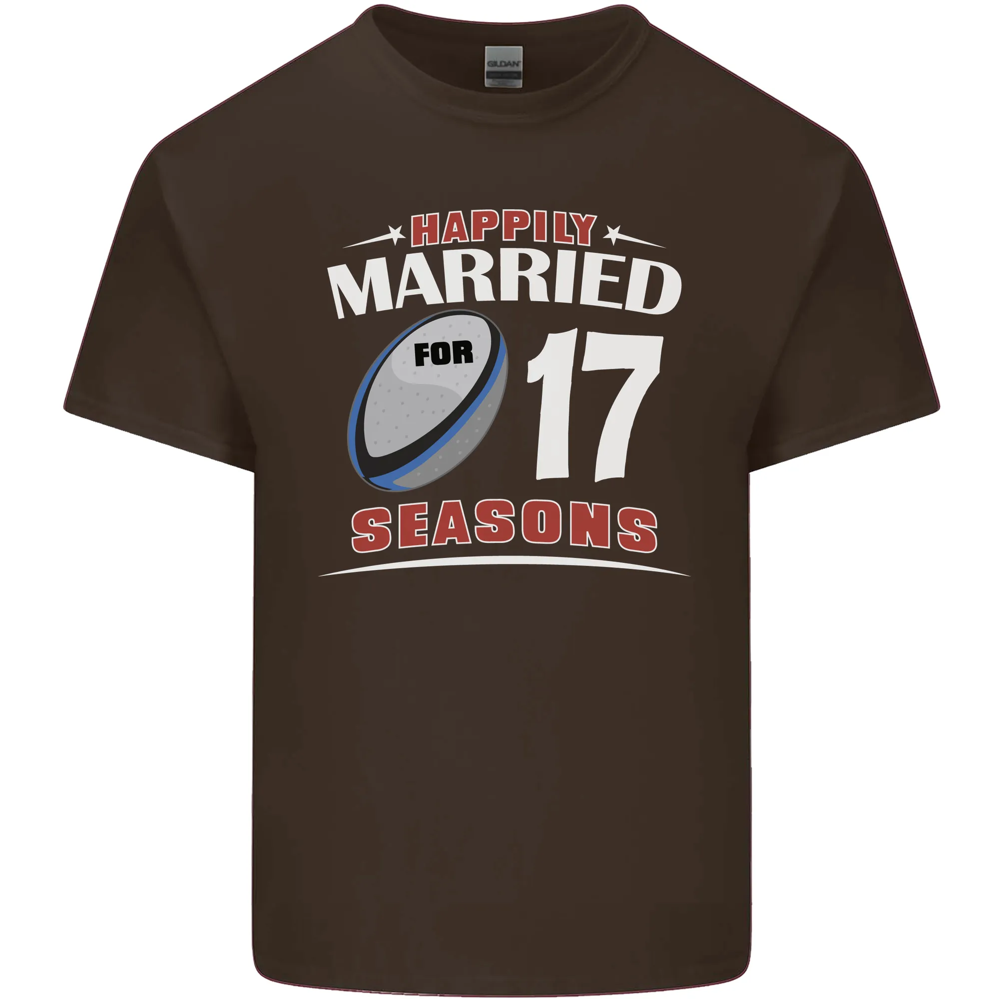 17 Year Wedding Anniversary 17th Rugby Mens Light Cotton T-Shirt