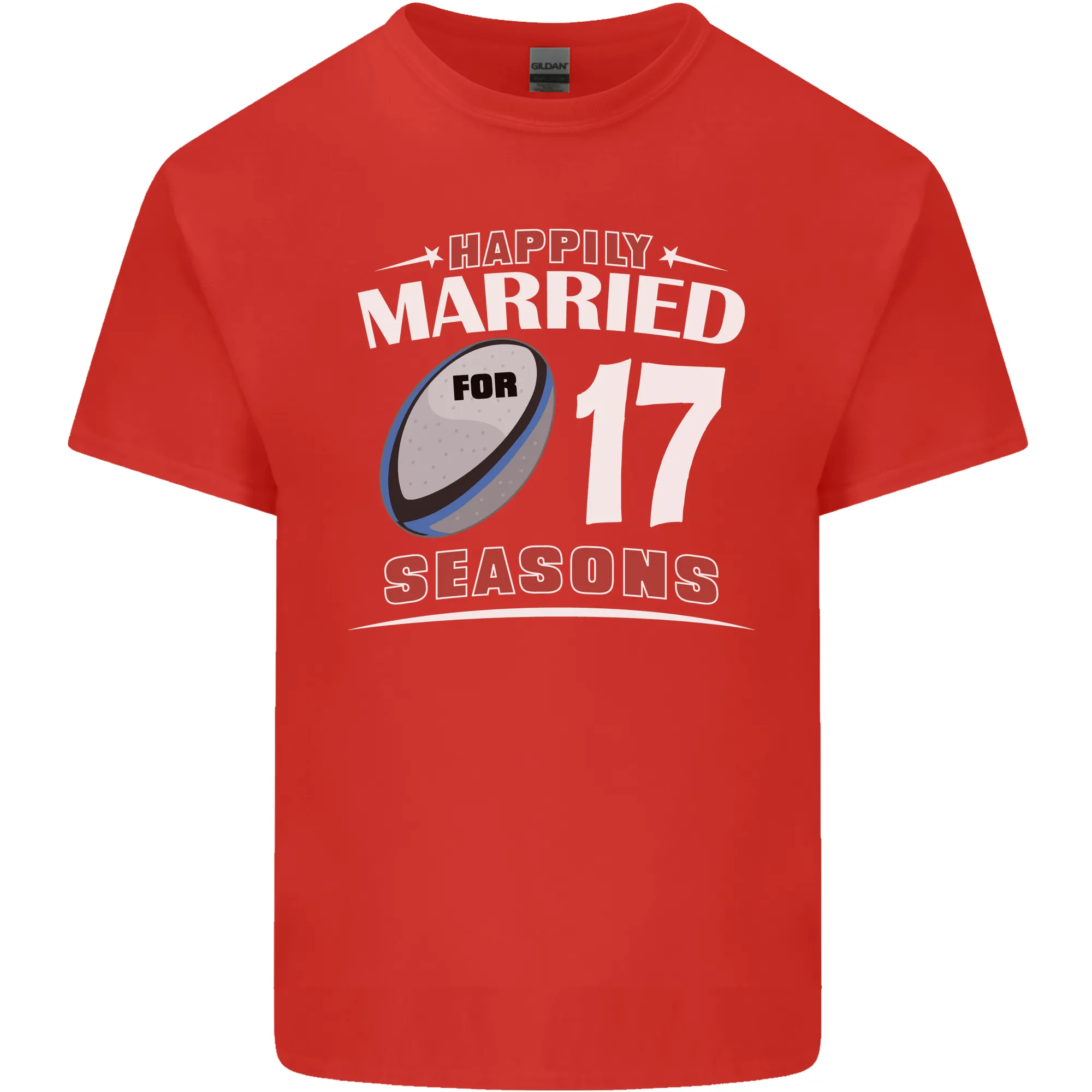 17 Year Wedding Anniversary 17th Rugby Mens Light Cotton T-Shirt