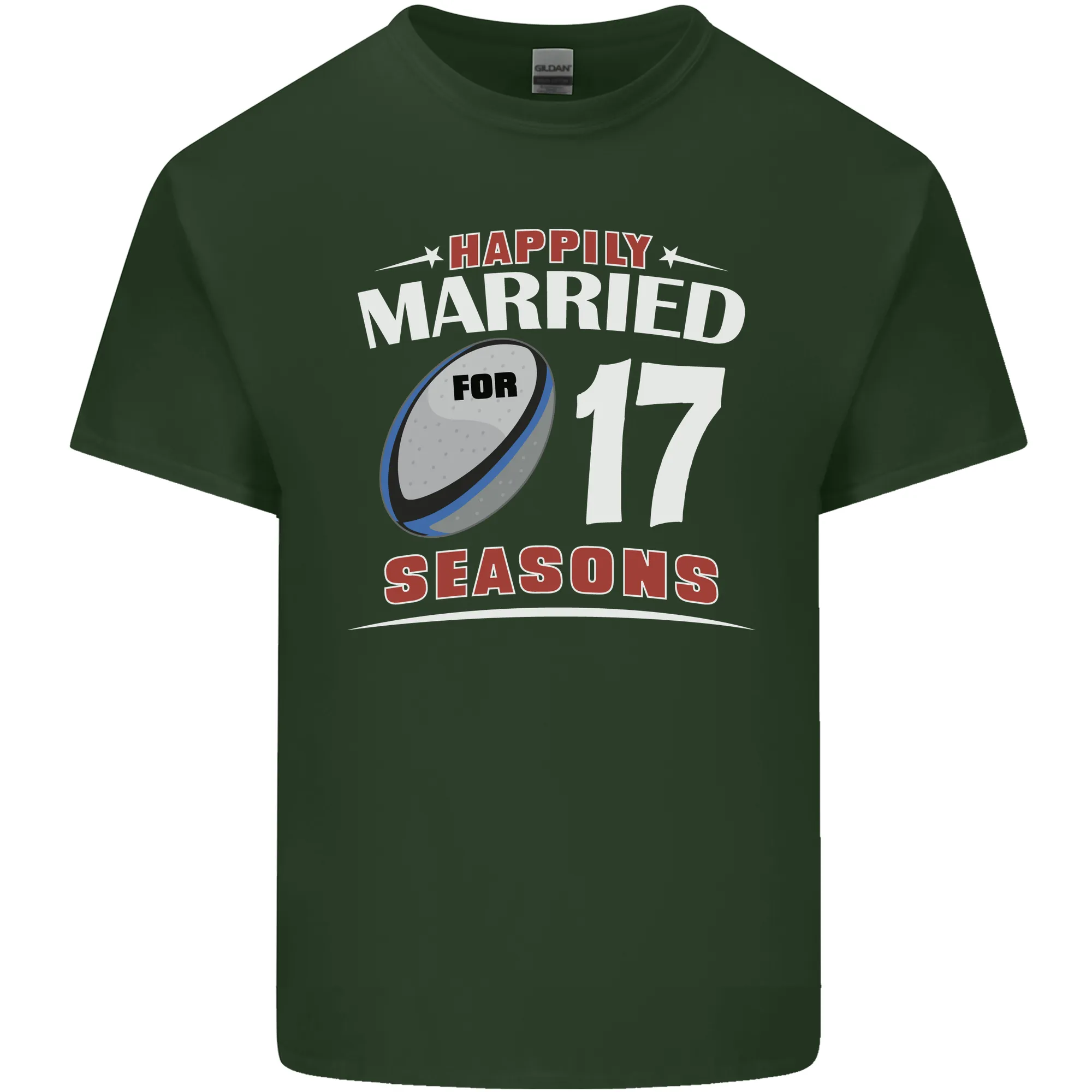 17 Year Wedding Anniversary 17th Rugby Mens Light Cotton T-Shirt