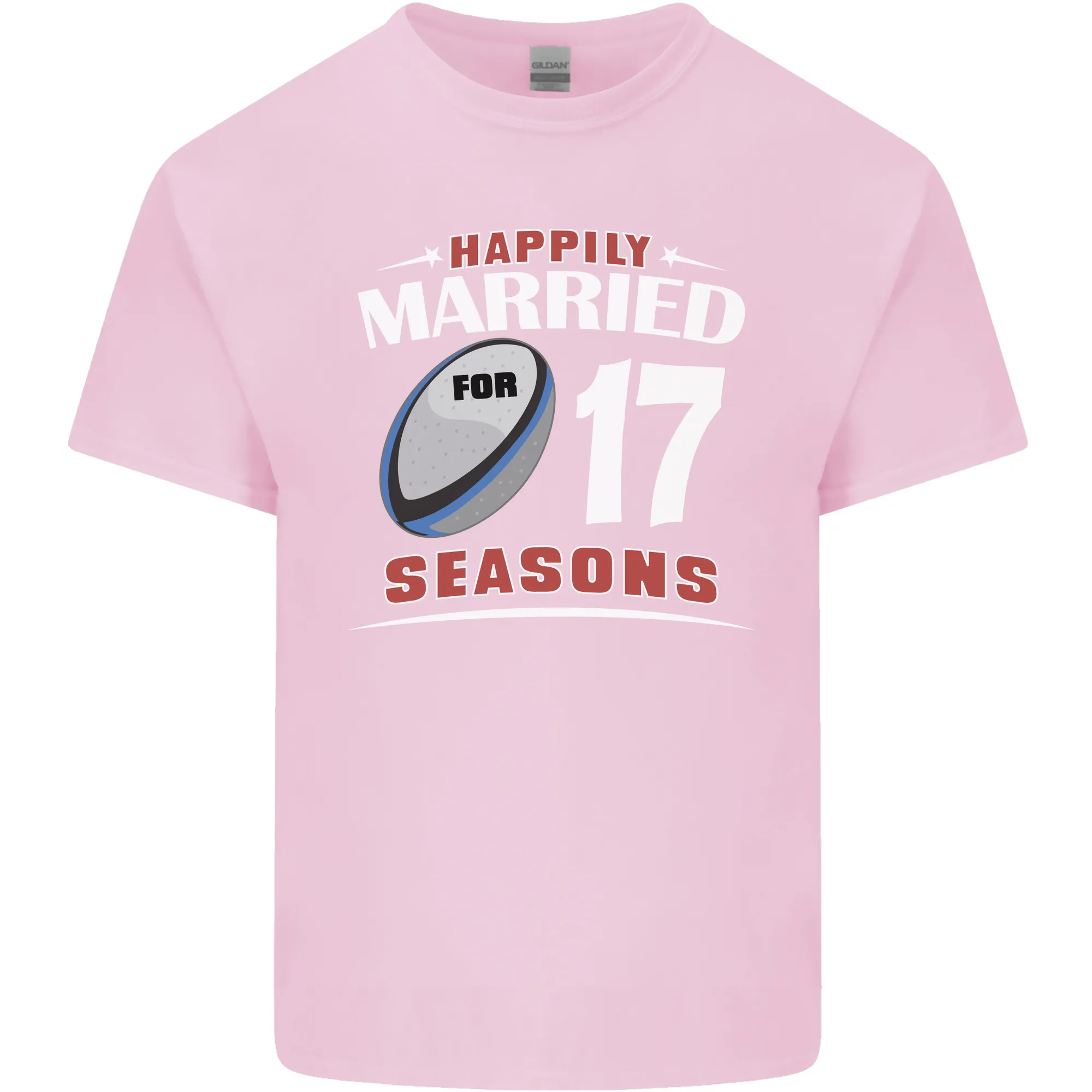 17 Year Wedding Anniversary 17th Rugby Mens Light Cotton T-Shirt