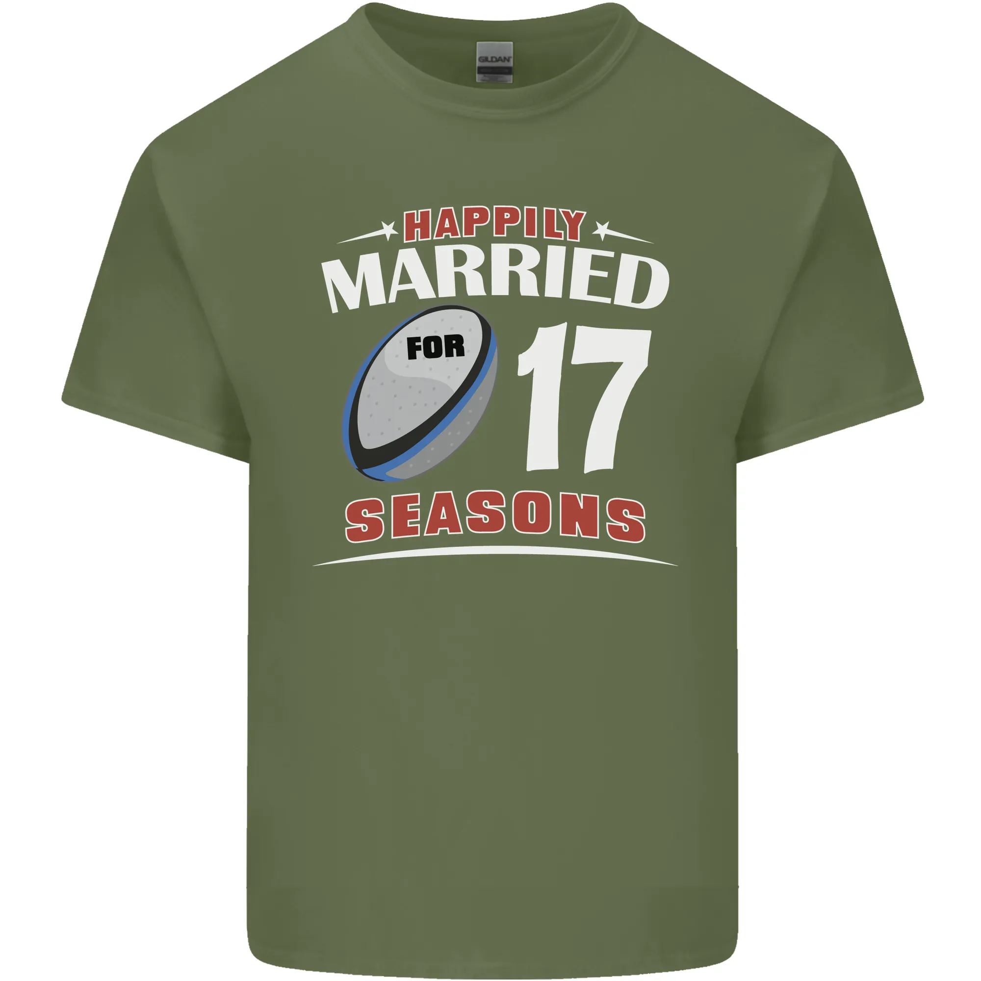 17 Year Wedding Anniversary 17th Rugby Mens Light Cotton T-Shirt