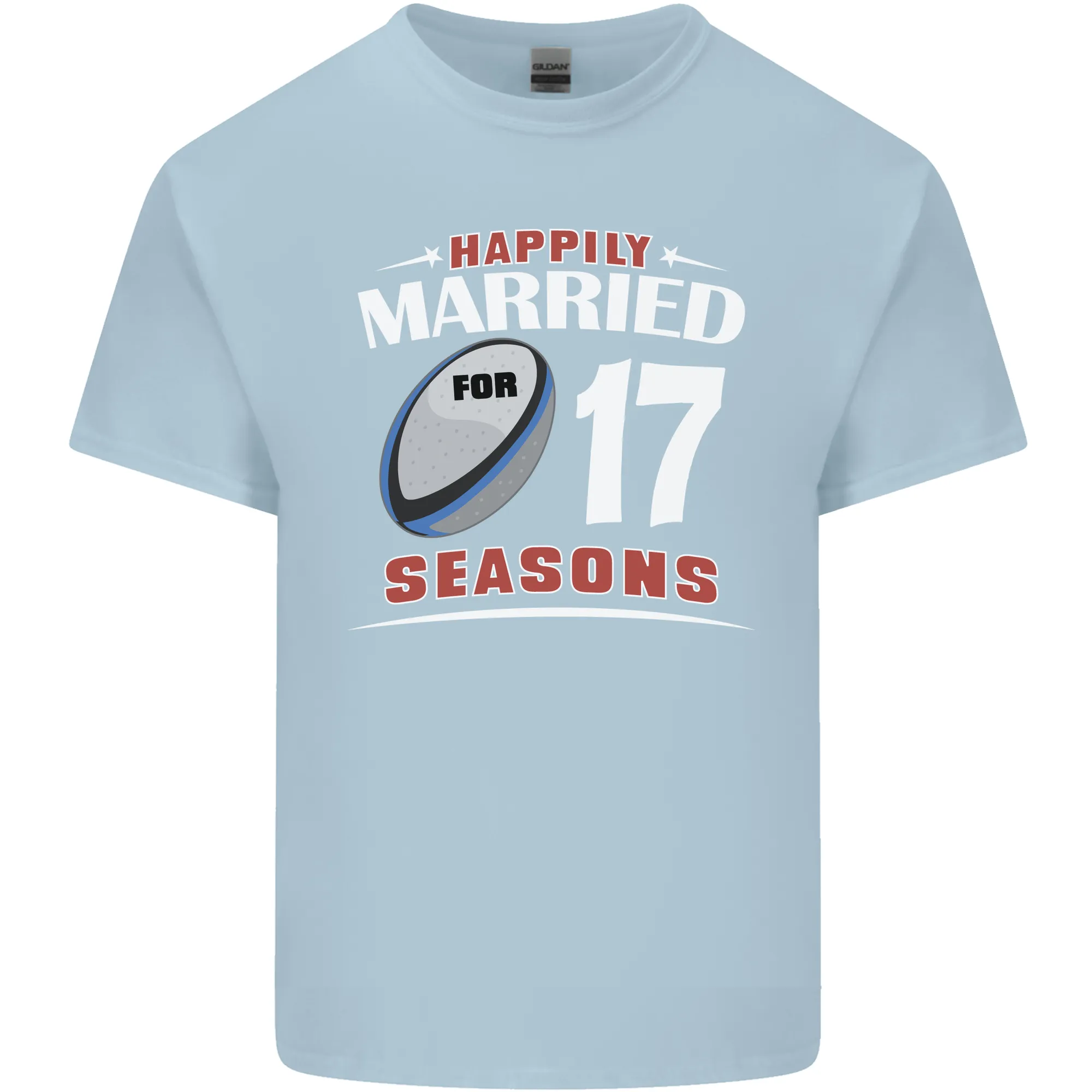 17 Year Wedding Anniversary 17th Rugby Mens Light Cotton T-Shirt