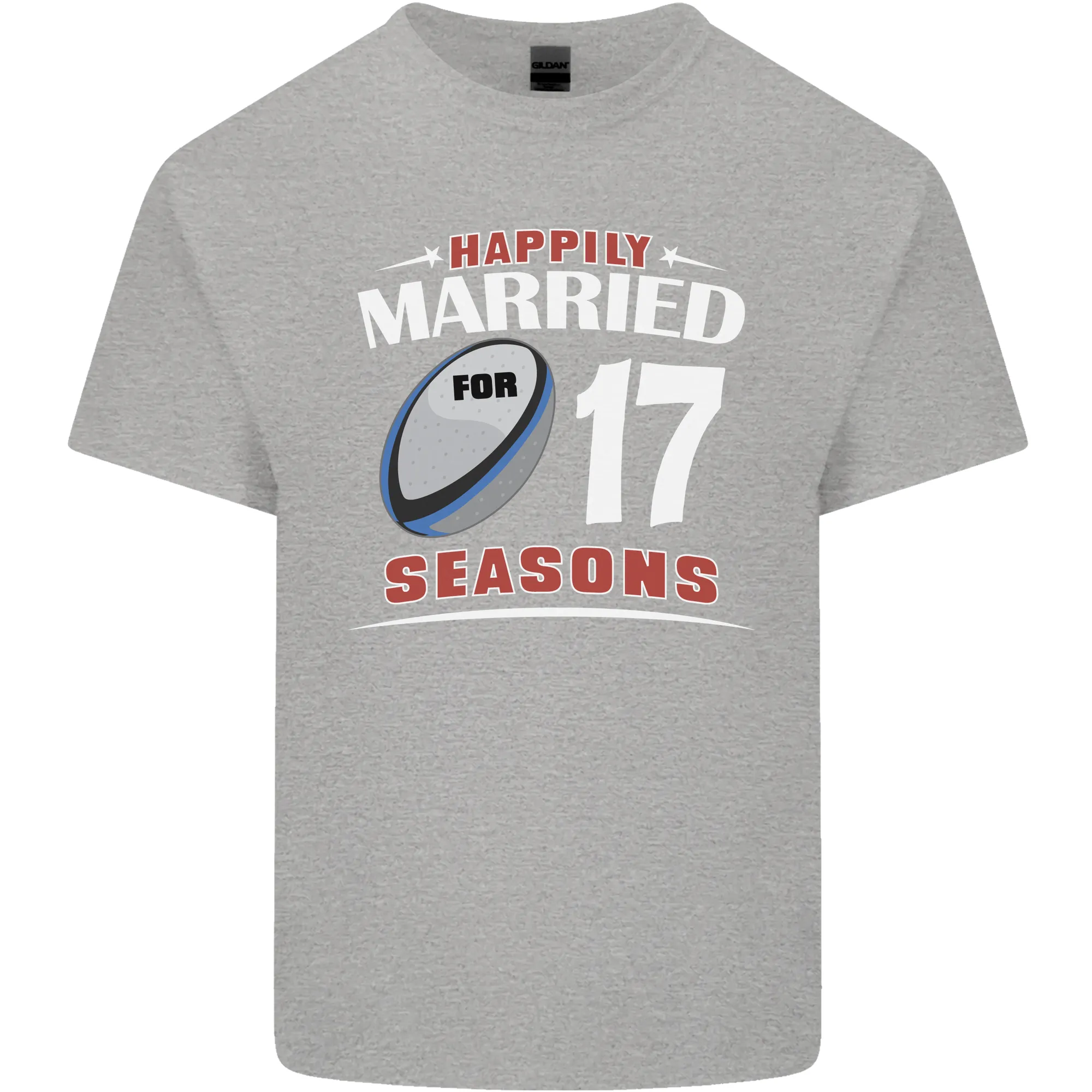 17 Year Wedding Anniversary 17th Rugby Mens Light Cotton T-Shirt