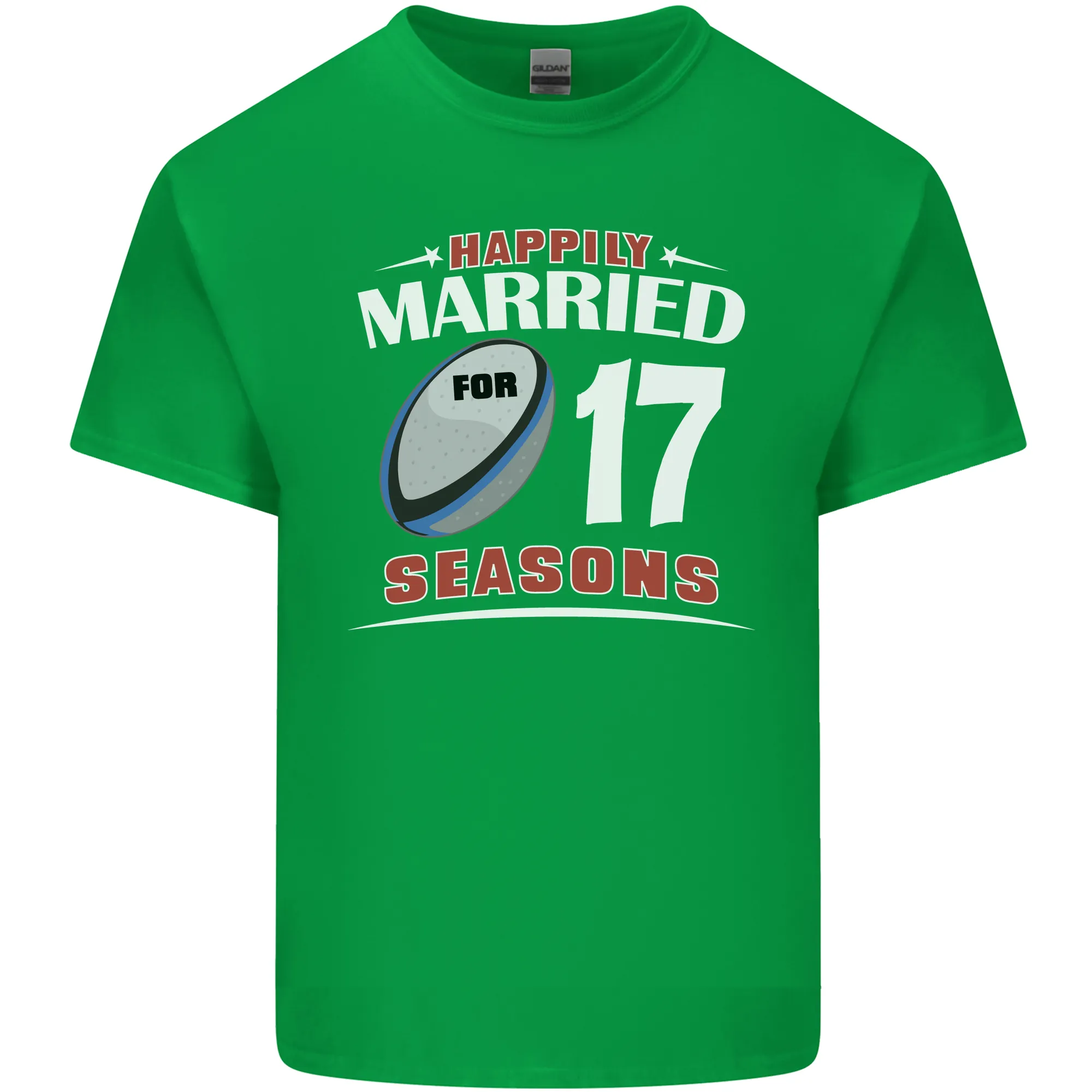 17 Year Wedding Anniversary 17th Rugby Mens Light Cotton T-Shirt
