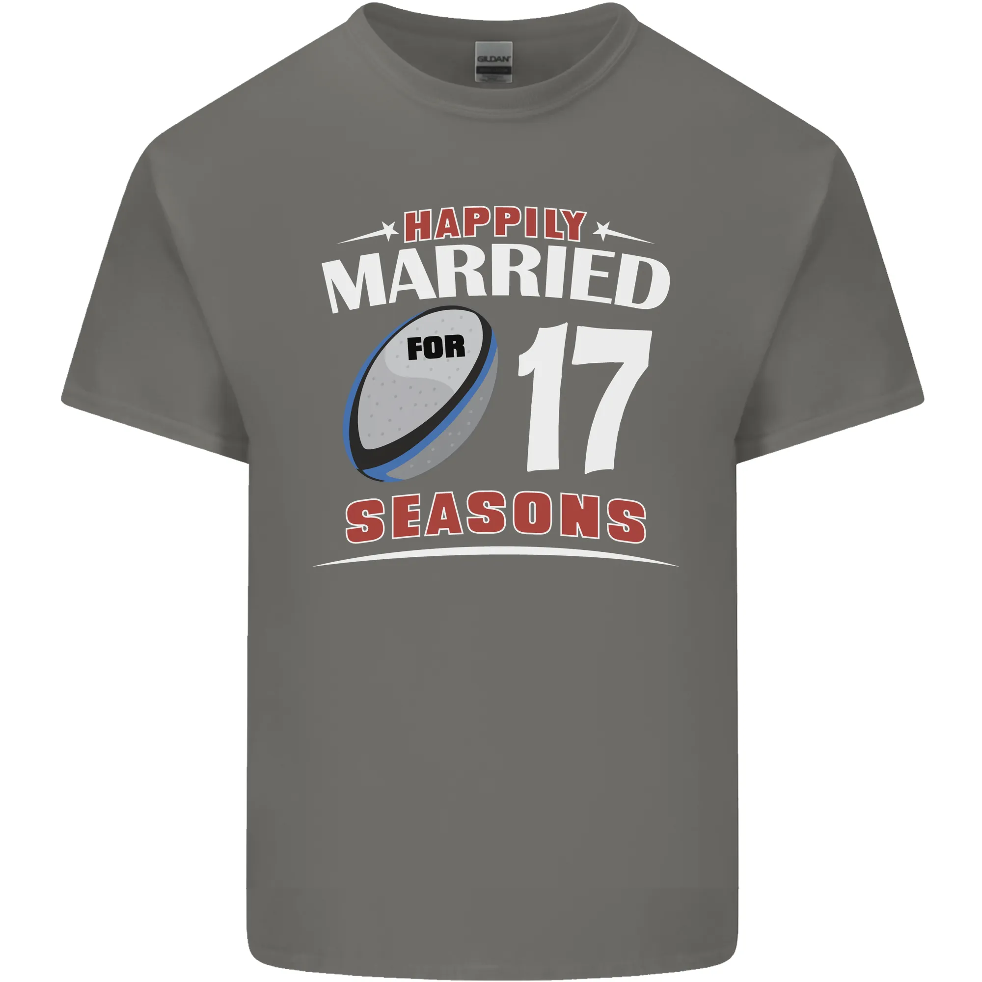 17 Year Wedding Anniversary 17th Rugby Mens Light Cotton T-Shirt
