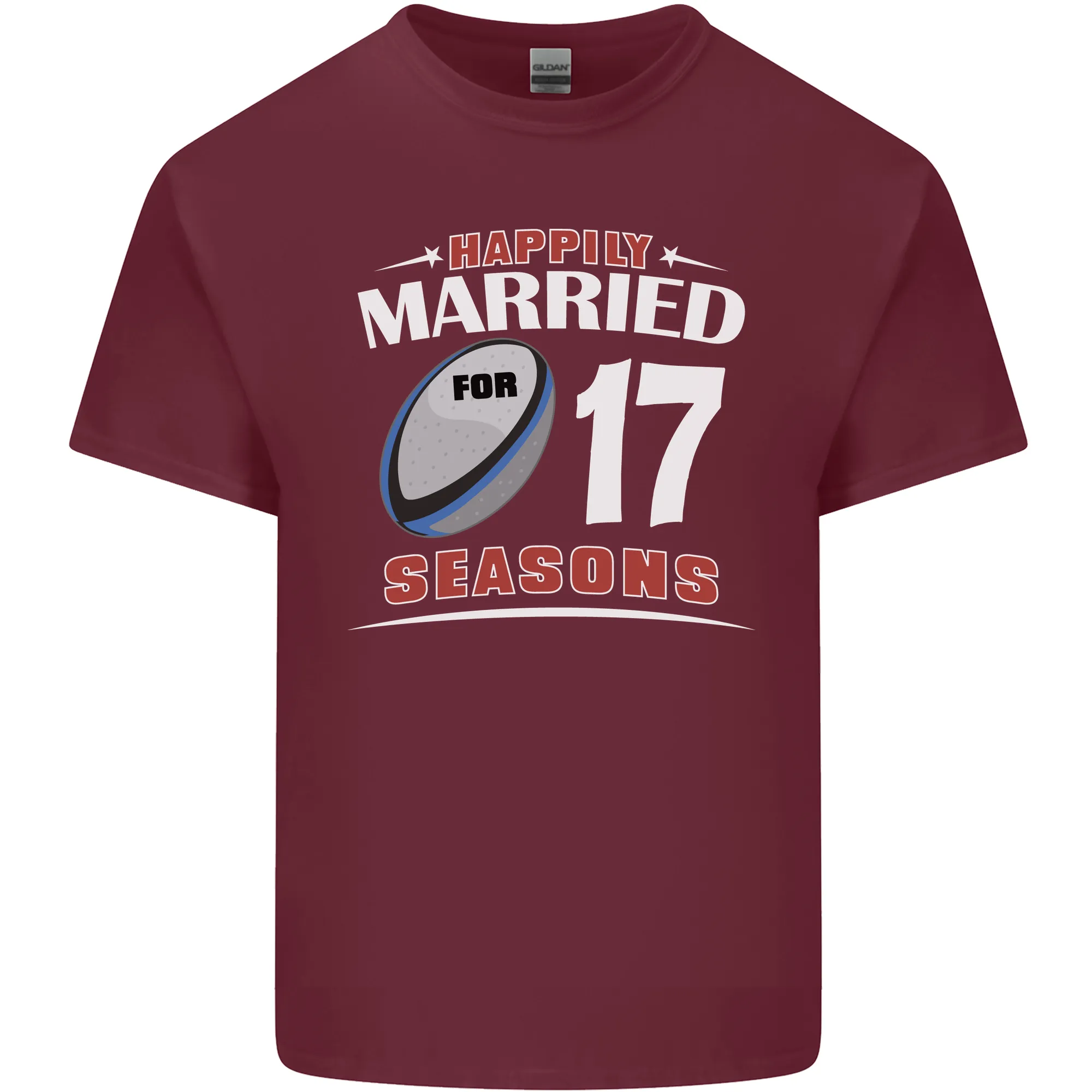 17 Year Wedding Anniversary 17th Rugby Mens Light Cotton T-Shirt