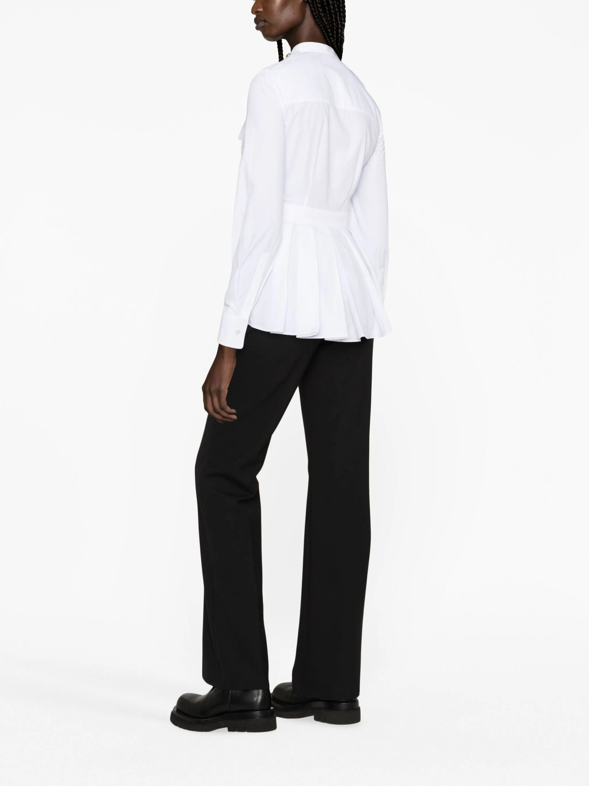 Box-Pleat Cotton Shirt