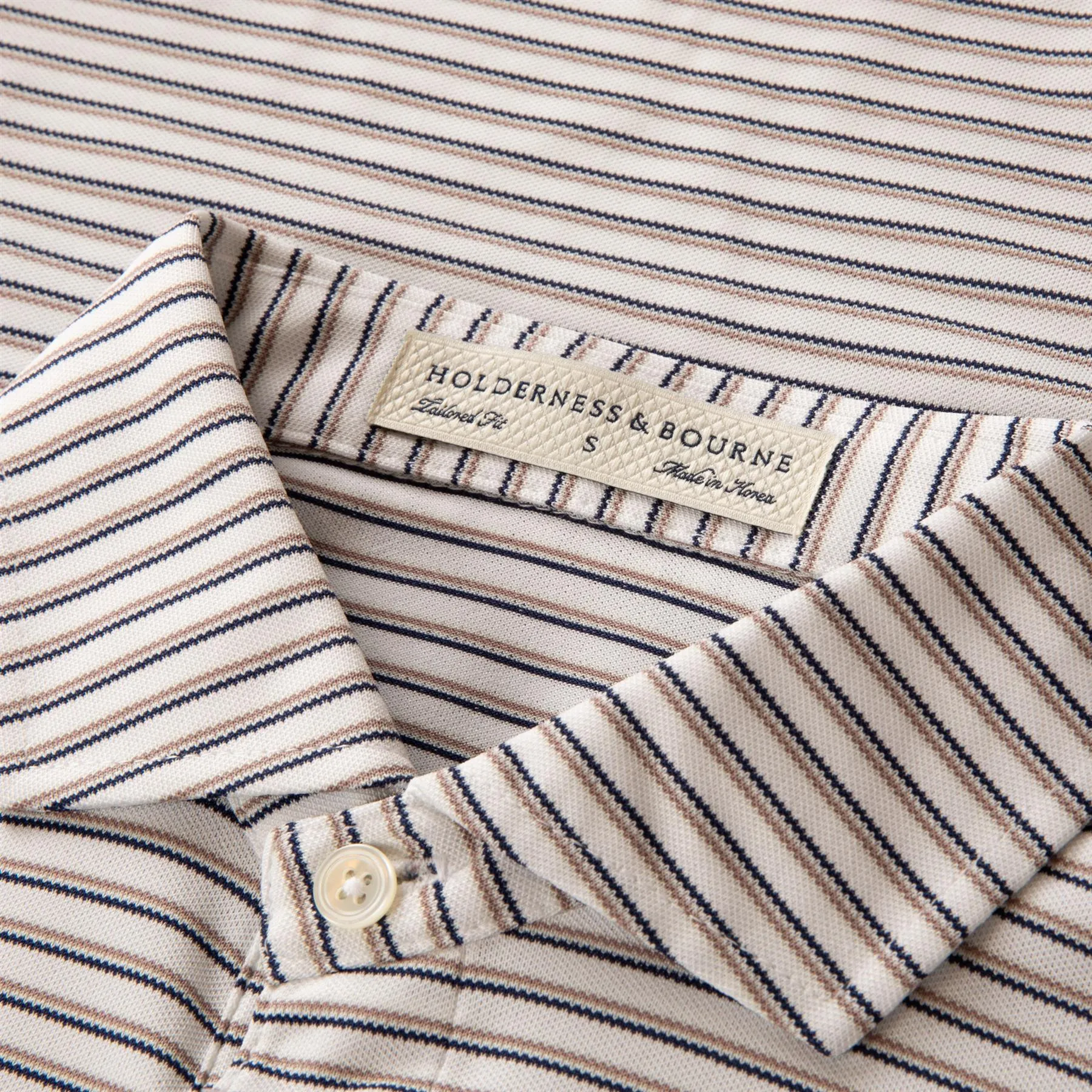 The Saxton Polo Fescue/Navy/White - AW24